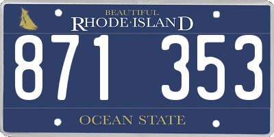 RI license plate 871353