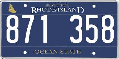 RI license plate 871358