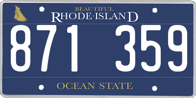RI license plate 871359