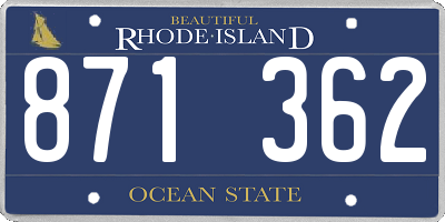 RI license plate 871362