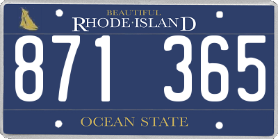 RI license plate 871365