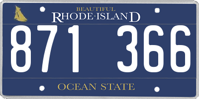 RI license plate 871366
