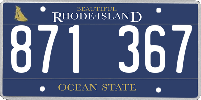 RI license plate 871367
