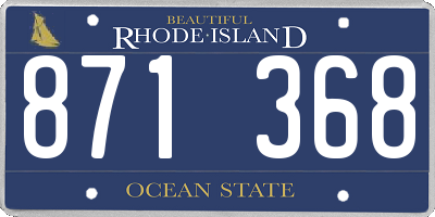 RI license plate 871368