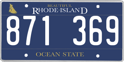 RI license plate 871369