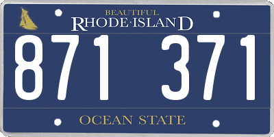 RI license plate 871371