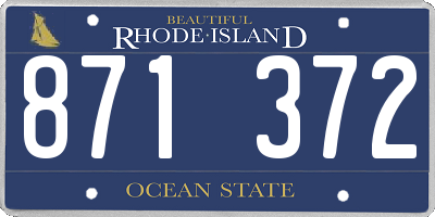 RI license plate 871372