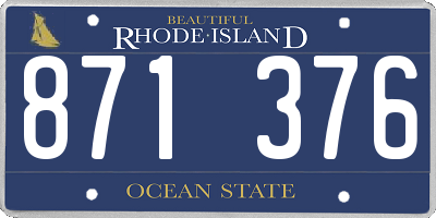 RI license plate 871376