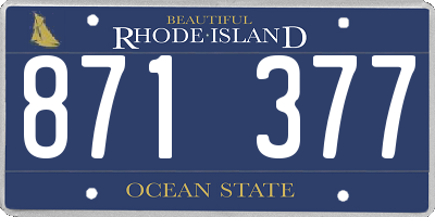 RI license plate 871377