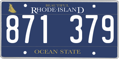 RI license plate 871379