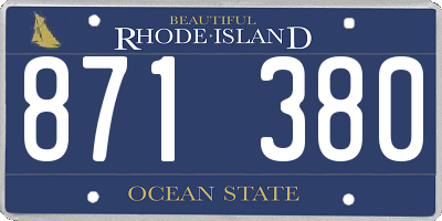 RI license plate 871380