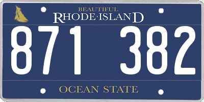 RI license plate 871382