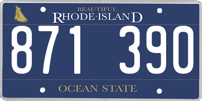 RI license plate 871390