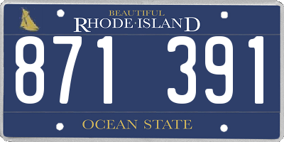 RI license plate 871391