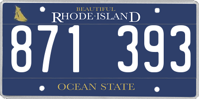 RI license plate 871393