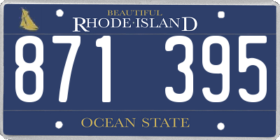 RI license plate 871395