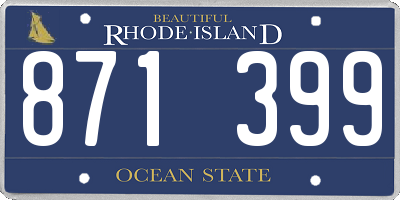 RI license plate 871399