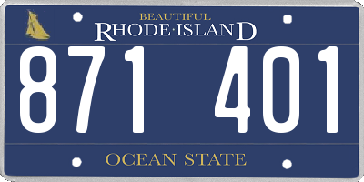 RI license plate 871401