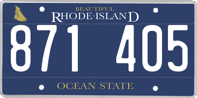 RI license plate 871405
