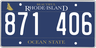 RI license plate 871406