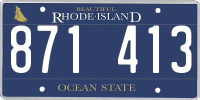 RI license plate 871413
