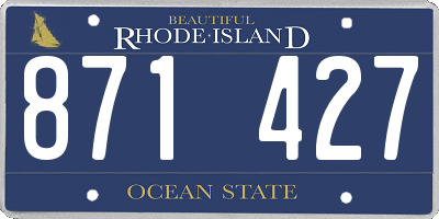 RI license plate 871427