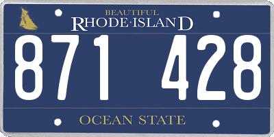 RI license plate 871428