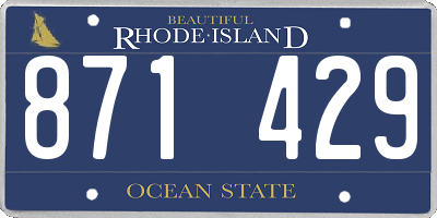 RI license plate 871429