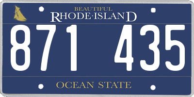 RI license plate 871435