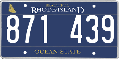 RI license plate 871439