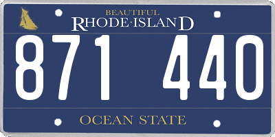 RI license plate 871440
