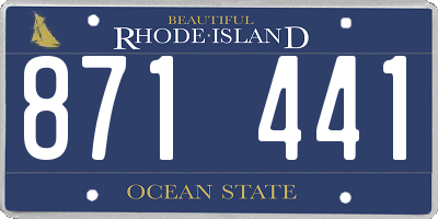 RI license plate 871441