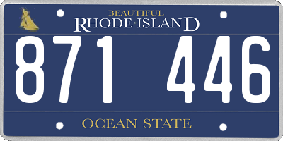 RI license plate 871446