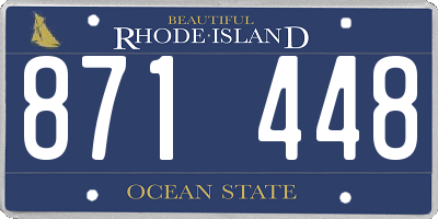 RI license plate 871448