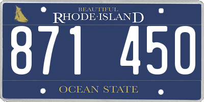 RI license plate 871450