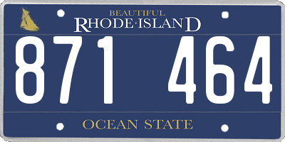 RI license plate 871464