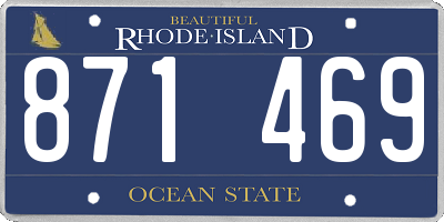 RI license plate 871469