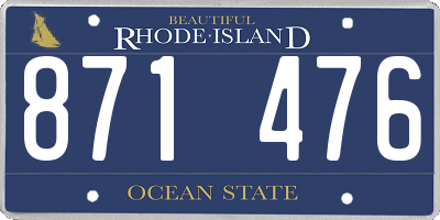 RI license plate 871476