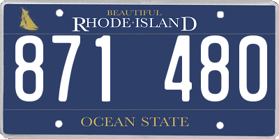 RI license plate 871480