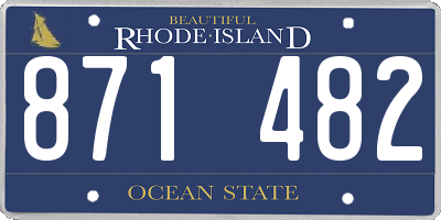 RI license plate 871482