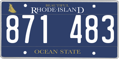 RI license plate 871483