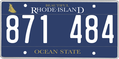 RI license plate 871484