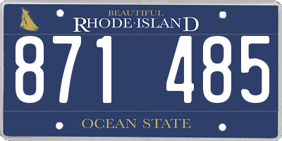 RI license plate 871485