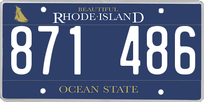 RI license plate 871486