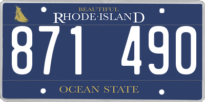 RI license plate 871490