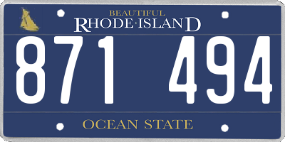 RI license plate 871494