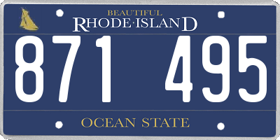 RI license plate 871495