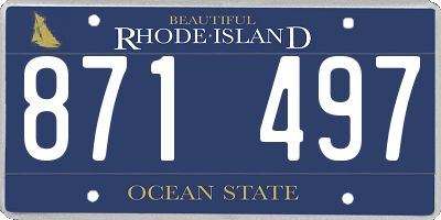 RI license plate 871497