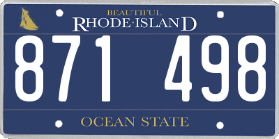RI license plate 871498