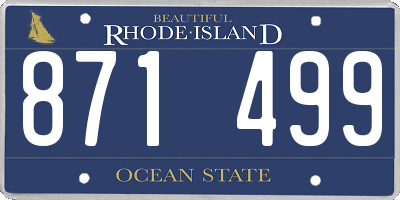 RI license plate 871499
